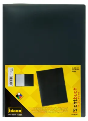 Produktbild von Idena - Sichtbuch für DIN A4, 20 Hüllen, schwarz 1 Stück