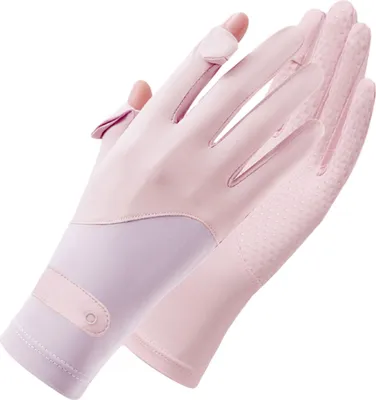 Produktbild von Dünne Sonnenhandschuhe aus Eisseide für Damen und Herren, UV-Schutz, Auto- und Fahrradhandschuhe mit Touchscreen-Finger, rutschfest, atmungsaktiv, Sommer-Outdoor-Handschuhe