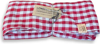 Produktbild von Lovely Linen Linen Misty Tischdecke Leinen square real red 145x300cm (1 Stück)