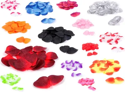 Produktbild von 100 Stück künstliche Rosenblätter in verschiedenen Farben, Farbe wählen:rot