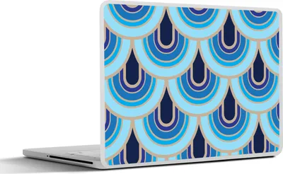 Produktbild von MuchoWow® Laptop Aufkleber Sticker Cover Retro - Muster - Jugendstil 40x30 cm - Laptop Dekoration - Selbstklebend