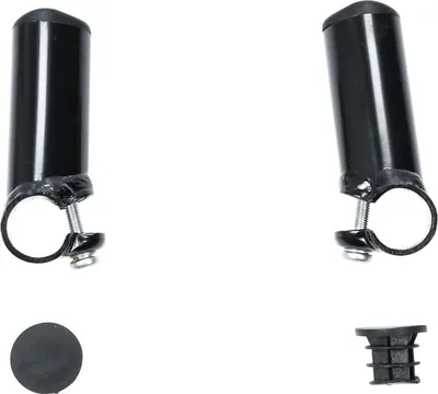 Produktbild von 1 Paar Bar Ends Fahrrad Lenker MTB Hörnchen Griff 7 cm mit Stopfen Schwarz