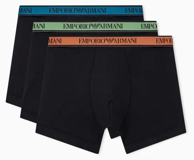 Obrázek produktu pro Pánské boxerky Emporio Armani CORE Logoband, černá barva, balení 3 kusů, velikost L