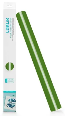 Imagen del producto de Loklik SG-HTV-1143-US-L-B2B, rollo de vinilo resistente al calor, vinilo liso para transferencia térmica, verde, de un solo color, brillante, 305 mm