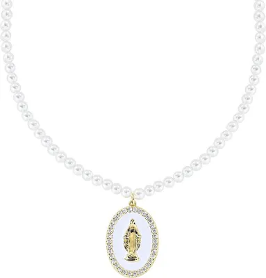 Produktbild von Halsketten Perlenkette Amen Gold Kollektion Miracolosa - frau