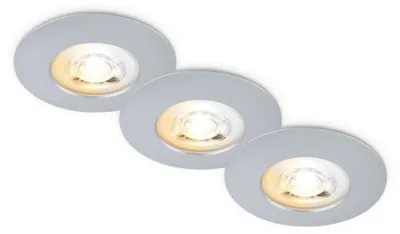 Obrázek produktu pro LED zapuštěné bodové světlo, sada 3 kusů, ploché, 230V, IP65, vhodné do koupelny