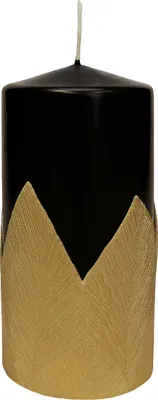 Produktbild von Stumpenkerzen "Noblese" Schwarz, 150 x Ø 70 mm, 4 Stück, Weihnachtskerzen, Adventskerzen-Set