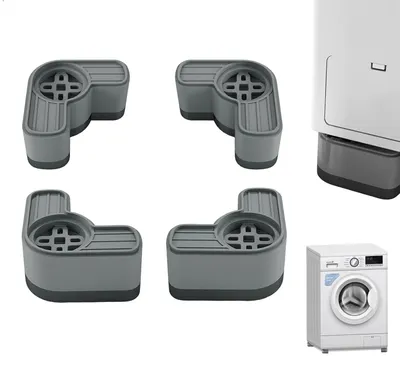 Obrázok produktu pre Tlmiče vibrácií pre práčku, s odhlučnením, 4 kusy, rozmery 4 x 4,5 cm, protišmykové