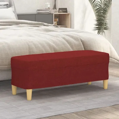 Produktbild von "im Angebot" Sitzbank Weinrot 100x35x41 cm Stoff - Gartenbänke CC15832