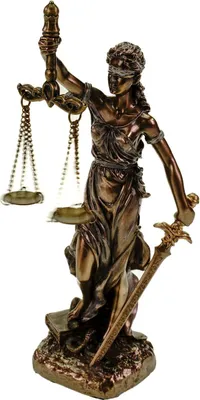 Produktbild von Bronzierte Justitia Statue Römische Göttin der Gerechtigkeit 17cm Figur