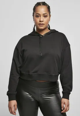Immagine prodotto di Urban Classics Damen Felpa con cappuccio da donna con cappuccio nero-5XL