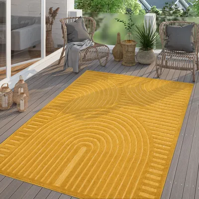 Produktbild von TT Home In-& Outdoor Teppich Wetterfest Balkon Küche Wohnzimmer Boho Skandi Design Größe 80x250 cm