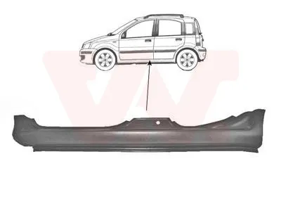 Produktbild von VAN WEZEL 1709103 Schweller Reparaturblech Einstiegblech Links für FIAT PANDA (169) PANDA Van (169)