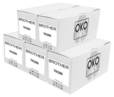 Toner TN3280 schwarz, 5er-Pack, kompatibel mit Brother