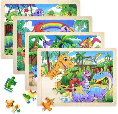 Image de Puzzle en bois pour enfants - 4 motifs - 60 pièces - Puzzles en bois - Puzzles illustrés