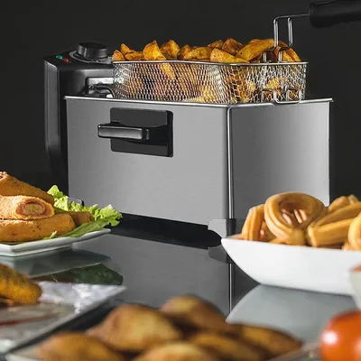 Obrázek produktu pro Cecotec CleanFry, Fritéza, 3 l, 190 °C, Samostarný, Černá, Nerezová ocel, Otočné