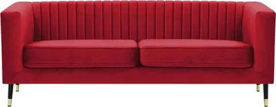 Image de SLF24 - Canapé trois places Slender - rouge - Velluto 7