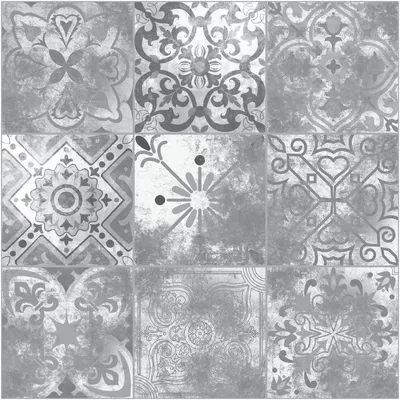 Image de Autocollants de sol antidérapants avec revêtement protecteur – Carreaux de ciment AURORA – 1 autocollant, 40 x 40 cm