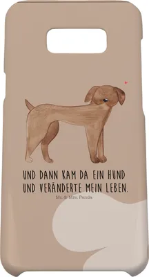Produktbild von Mr. & Mrs. Panda Samsung Galaxy S8 plus Handyhülle  Hund Dogge - Hundeglück - Geschenk, Handy, Hunde, Deutsche, Herz, Handycover, Sprüche, Cover, Hülle, Süß