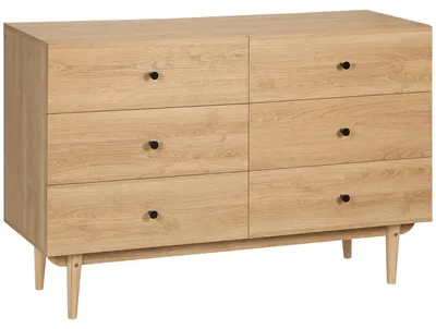 Immagine prodotto di Comò - Cassettiera - Armadio contenitore - Comò da toeletta - Armadio - 6 cassetti - Gambe in legno massello