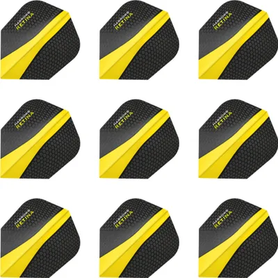 Produktbild von Harrows | Retina | Dart Flights | Standard | 100 Mikron | Gelb | 3 Sets = 9 Flights