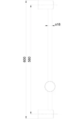 Produktbild von Aqbau Duschstange, Kunststoff, Chrom, 60 cm, mit Duschkopfhalter, Wandmontage