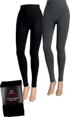 Produktbild von 1 Stück Thermoleggings Extra Warm Übergröße Damen Winter Strumpfhosen Gr. M schwarz