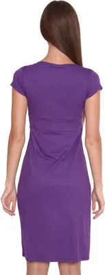 Produktbild von UmstandsKleid V-Ausschnitt mit Raffungen; Violett XL/2XL 42/44