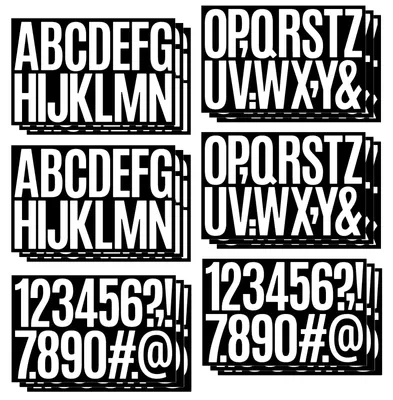 Produktbild von Buchstabenaufkleber 24 Stück - Klebebuchstaben 8 cm - Wetterfest - Selbstklebend - Vinyl - Für Schilder/Fenster/Türen
