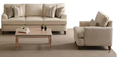 Produktbild von Modernes Wohnzimmer-Set mit 3-Sitzer und Passendem Sessel für Komfort