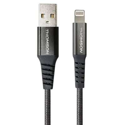 Image de Câbles – THOMSON – Chargement et données – USB-A vers Lightning 3A – 1,5 m