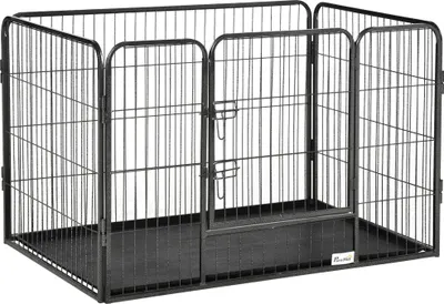 Zdjęcie produktu dla Metalowa klatka dla psa - Transporter dla psa, klatka - Z drzwiczkami i podstawą - Stabilna klatka z siatki - 109x74x71 cm - Kolor khaki