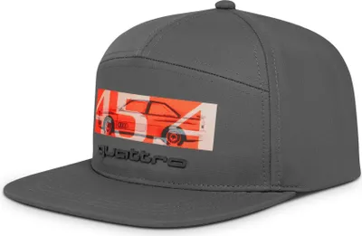 Produktbild von Original Audi quattro 45.4 Snapback Cap, grau, Kappe, Herrencap, Damencap