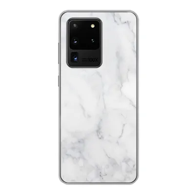 Produktbild von MuchoWow® Handyhülle Schutzhülle Hülle für Samsung Galaxy S20 Ultra Marmor - Weiß - Grau - Luxus - Marmoroptik - Stein Silikon Softcase Handy Hülle - Karteninhaber