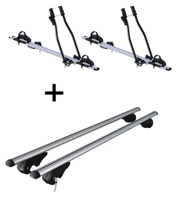 Obrázok produktu pre 2x nosič bicyklov SAGITTAR + strešný nosič RAPID kompatibilný s pre Volvo XC90 (5dverový) 06-14