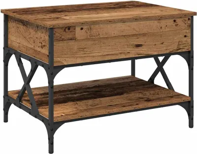 Zdjęcie produktu dla vidaXL Stolik kawowy stare drewno 70x50x50cm materiał drewnopochodny