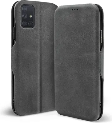 Produktbild von Conie Retro Klapp Tasche für Samsung Galaxy M31s Kartenfach Hülle Rundumschutz in Grau