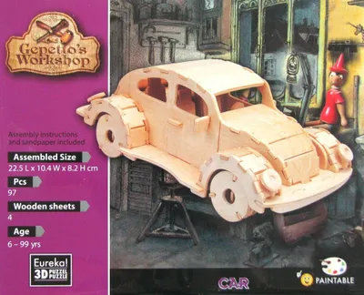 Immagine prodotto di L'officina di Gepetto - Kit in legno 3D - Automobile