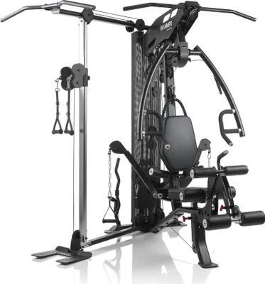 Produktbild von HAMMER Kraftstation Autark 7.0, Fitnessstation für zu Hause, 190° schwenkbare Multifunktionsarme, Kabelzugturm mit Klimmzugstange & Ruderfunktion