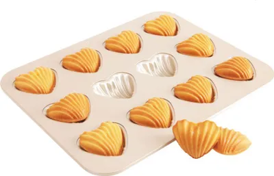 Obrázek produktu pro CANDeal Forma na pečení madeleine s 12 otvory ve tvaru srdce, forma na mini muffiny, speciální forma na dort, nepřilnavý povrch