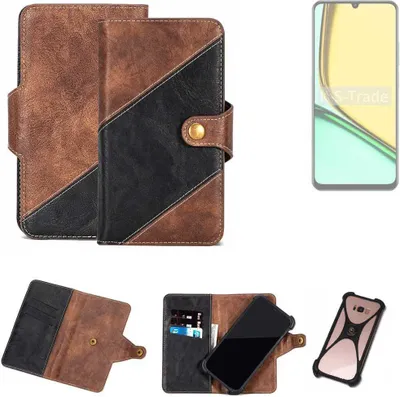 Produktbild von K-S-Trade Handyhülle Schutzhülle Bookstyle Case kompatibel mit Realme Note 60 Klapphülle Cover Hülle Schutztasche 1x