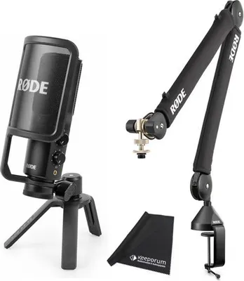 Produktbild von Rode NT-USB+ - Mikrofon mit PSA1+ - Gelenkarm und Tuch