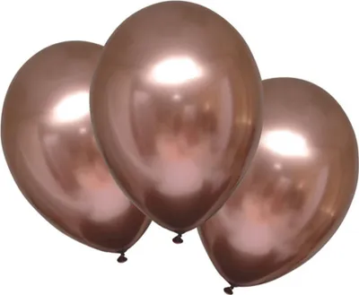 Obrázek produktu pro Satin Luxe Chrome CopperRose Gold Latexballons, Rose , 28 cm, 6 ks.