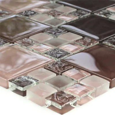 Produktbild von Mosaikfliesen Glas Bordeaux Mix