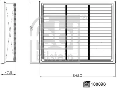 Produktbild von FEBI BILSTEIN Luftfilter 180098