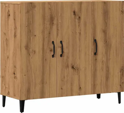 Image de Buffet chêne artisanal 90x34x80 cm bois d'ingénierie