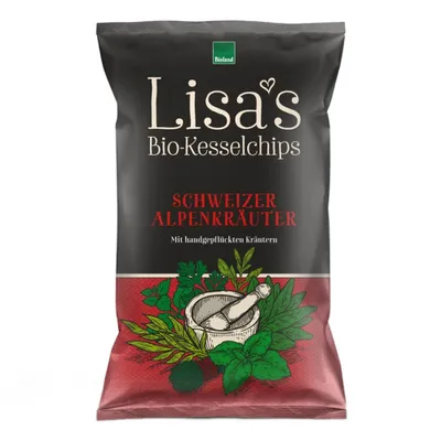 Obrázok produktu pre Čipsy - Švajčiarske alpské bylinky 125g