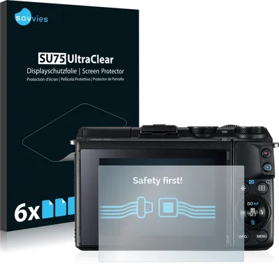 Produktbild von 6x Für Canon EOS M3 Schutzfolie Savvies Displayschutz Display Schutz Folie Klar Transparent