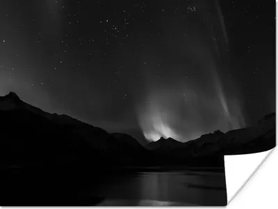 Produktbild von MuchoWow® Poster Berge - Nordlichter - Weltraum 40x30 cm - Plakate für die Wände - Poster Wohnzimmer