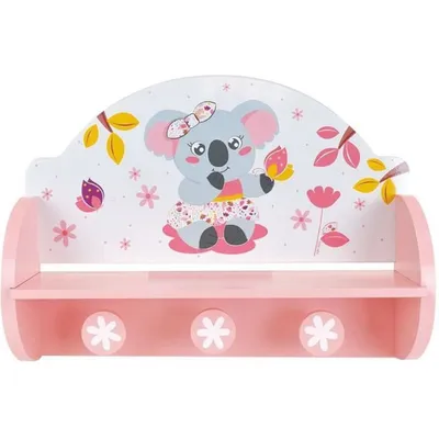 Productafbeelding van Wandgarderobe Fun House, roze, van hout en MDF (33 x 46 x 15 cm)